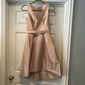 ALFRED SUNG Pale Pink Sleeveless V-Neck A-Line Dress